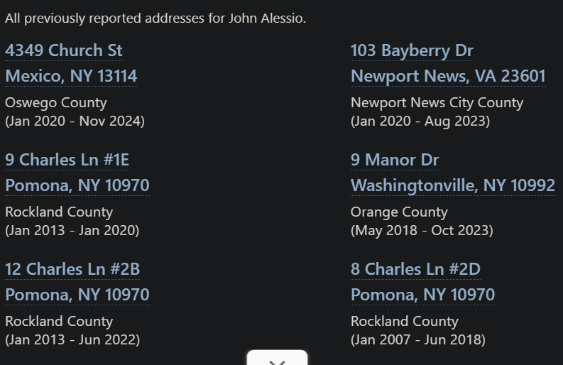 TruePeopleSearch John Alessio summary 3