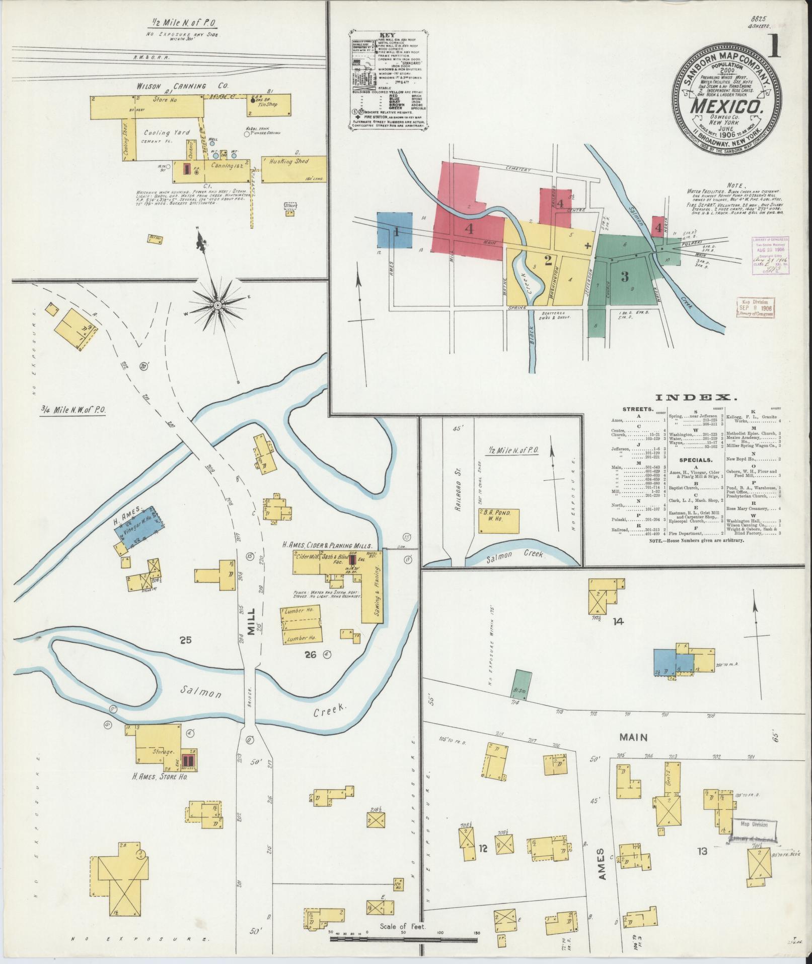 1906 Sanborn map sheet 1