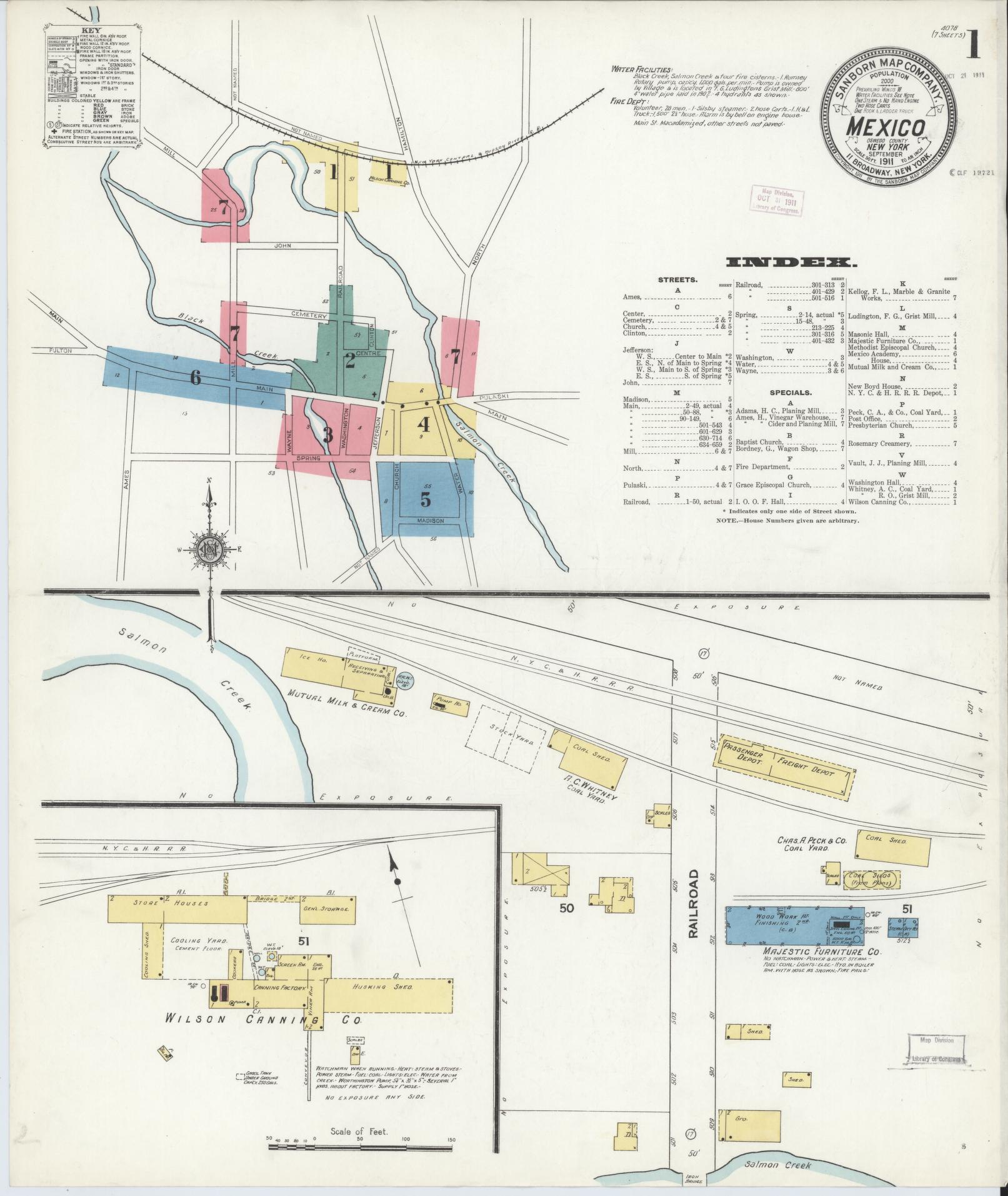 1911 Sanborn map sheet 1